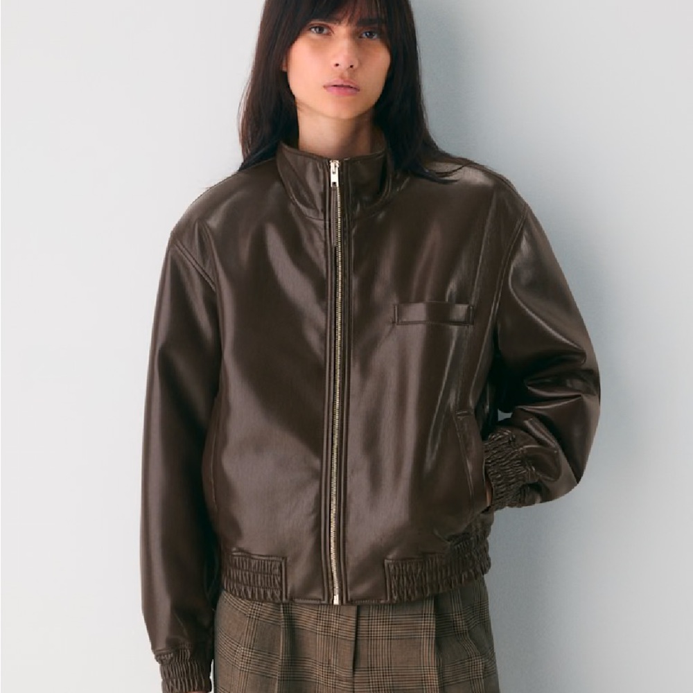 Aritzia Brown Bomber Jacket